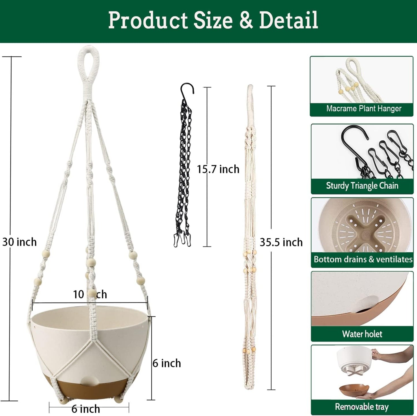 Koalaime Hanging Flower Planter Pots Self Watering