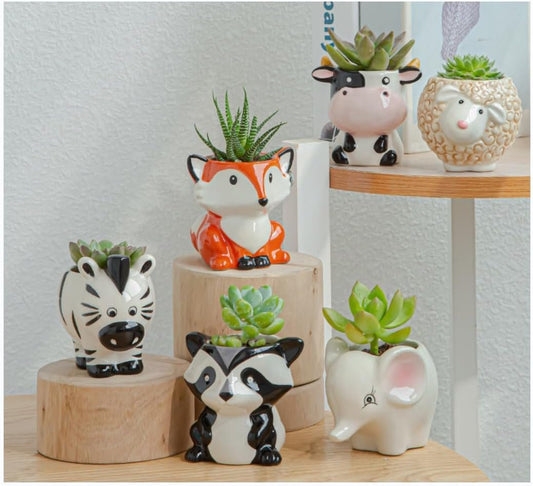 Cartoon Mini Pots Ceramic Animal Flower Pot