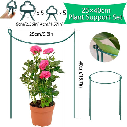 8 Pcs Plant Support Stakes Half Round Plant Support Stake