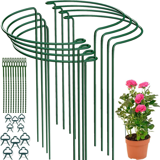8 Pcs Plant Support Stakes Half Round Plant Support Stake