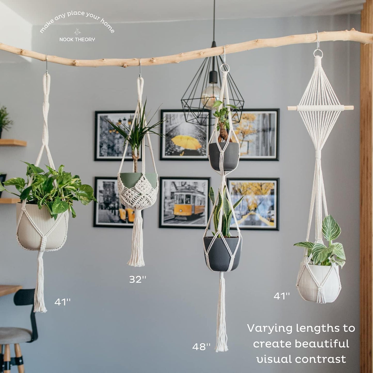 4-Pack Macrame Plant Hanger