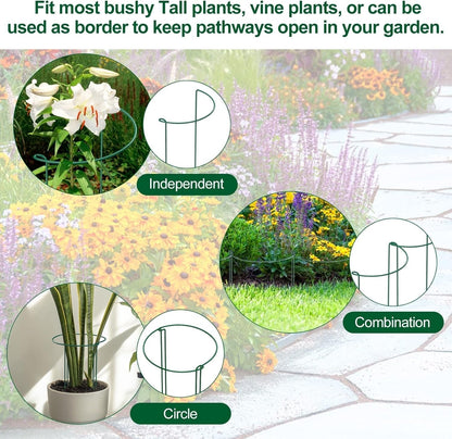 8 Pcs Plant Support Stakes Half Round Plant Support Stake